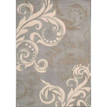 NOURISON Contour Area Rug Collection Silver 5 Ft X 7 Ft 6 In. Rectangle 99446066664